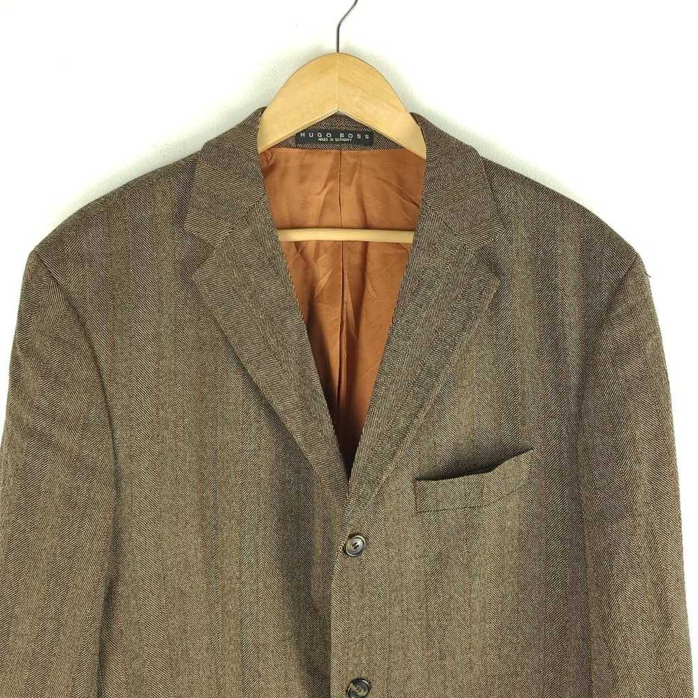 Hugo Boss Hugo boss blazer jacket virgin wool tan… - image 3
