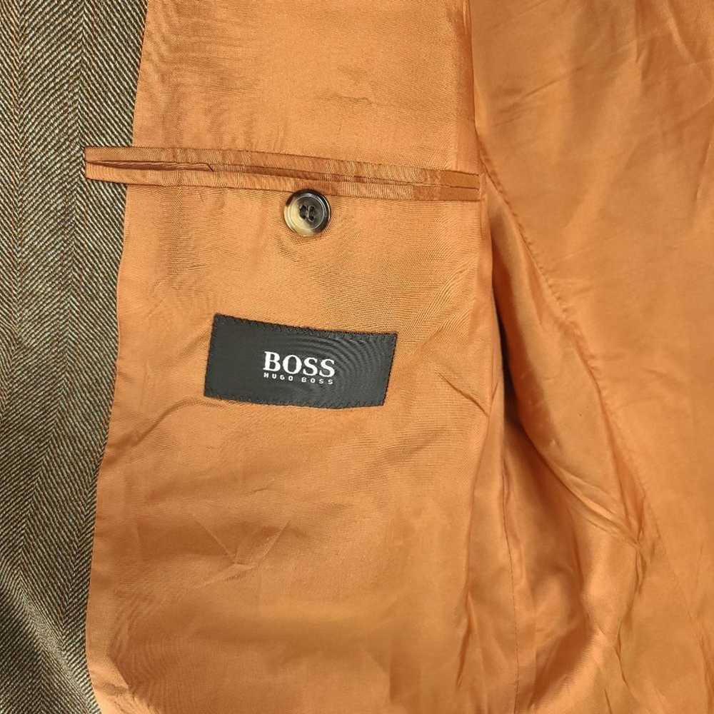 Hugo Boss Hugo boss blazer jacket virgin wool tan… - image 4