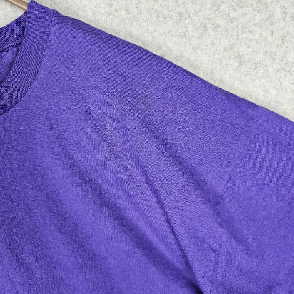 Hanes Vintage Hanes T Shirt Mens XXL Solid Purple… - image 2