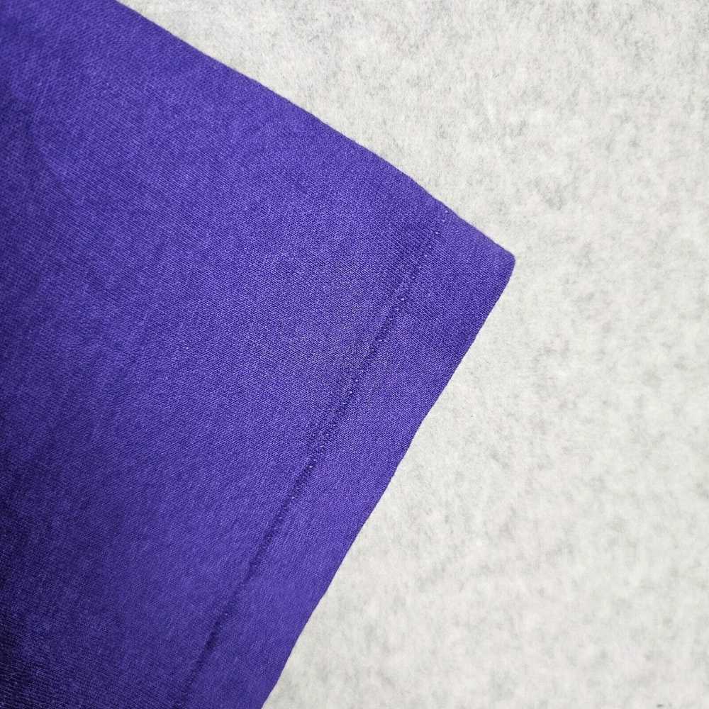 Hanes Vintage Hanes T Shirt Mens XXL Solid Purple… - image 3