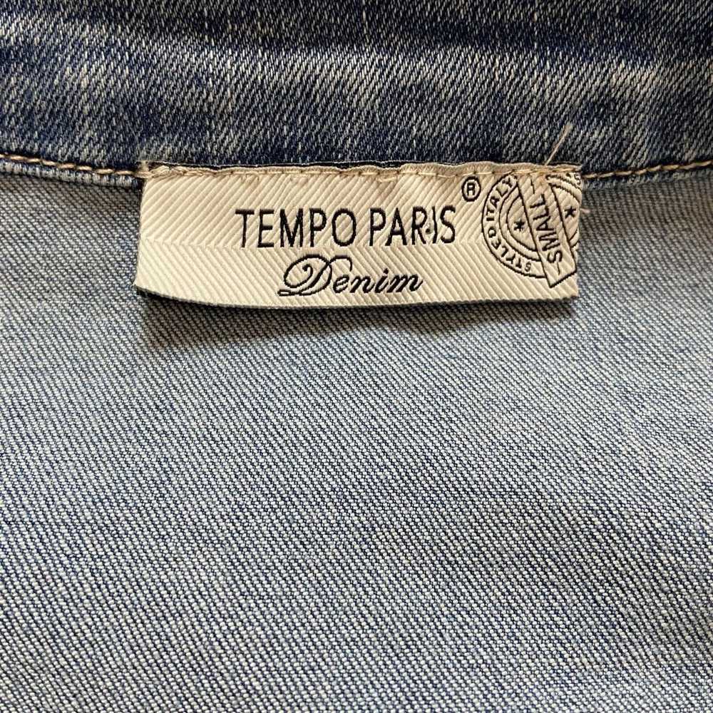 Tempo Paris Embellished Embroidered Denim Jean Ja… - image 6