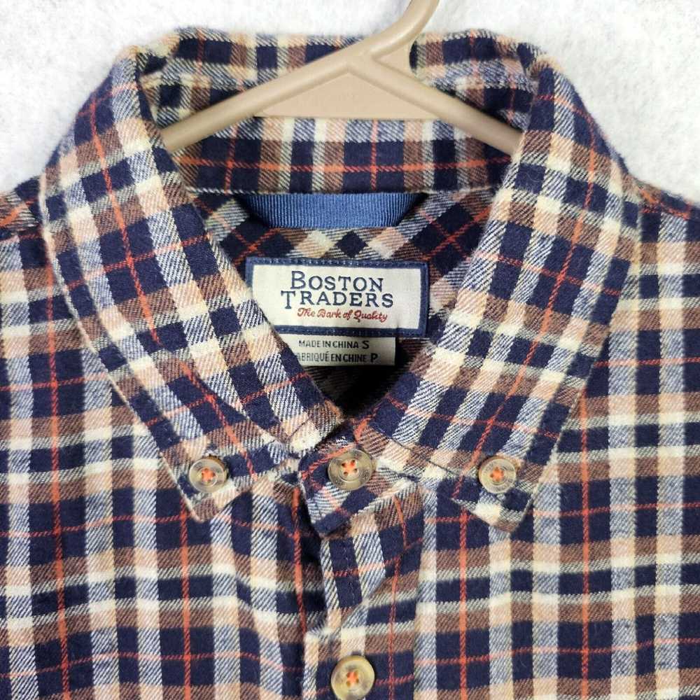 Vintage Boston Traders Plaid Flannel Shirt Mens S… - image 3