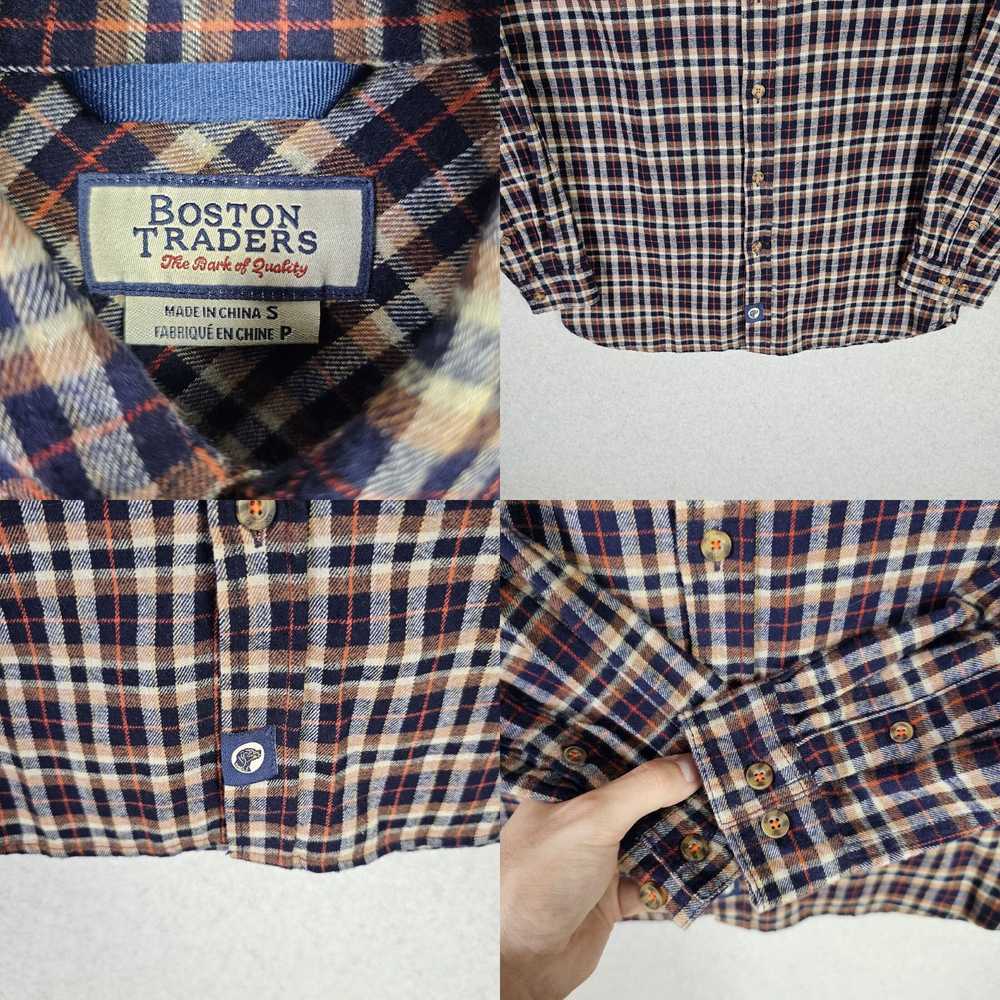 Vintage Boston Traders Plaid Flannel Shirt Mens S… - image 4
