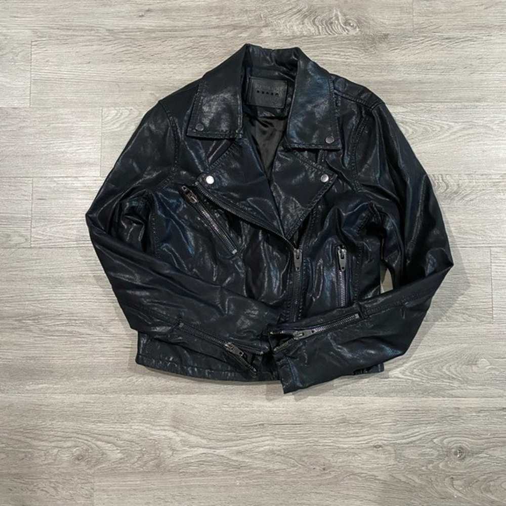 Blank NYC Black Faux Leather Moto Biker Jacket Me… - image 3