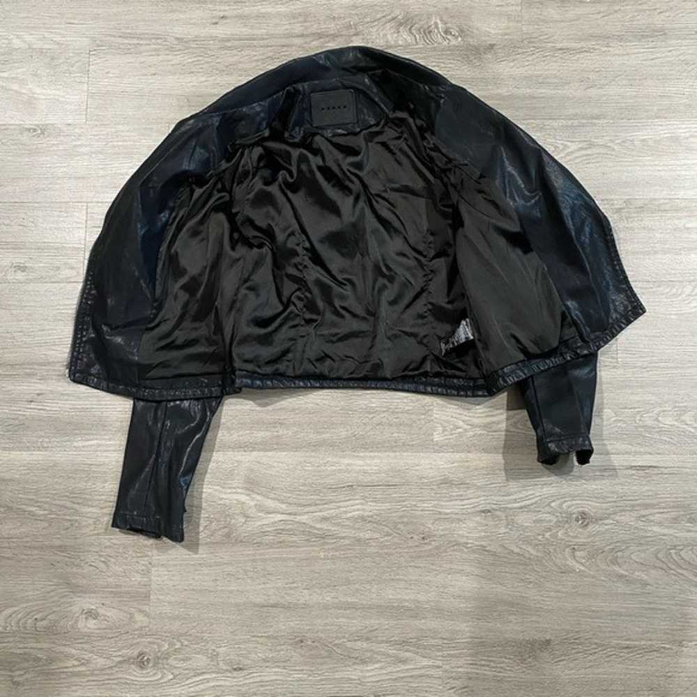 Blank NYC Black Faux Leather Moto Biker Jacket Me… - image 5