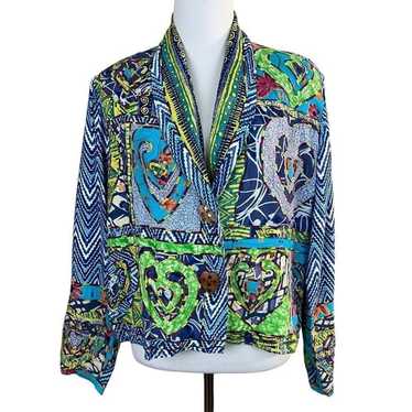 Sandy Starkman Jacket Medium Art To Wear Embroide… - image 1