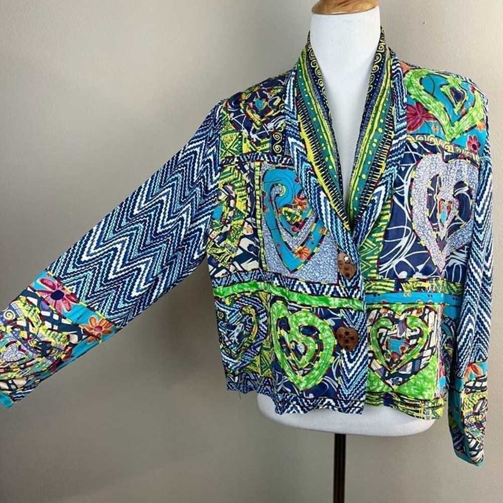 Sandy Starkman Jacket Medium Art To Wear Embroide… - image 4