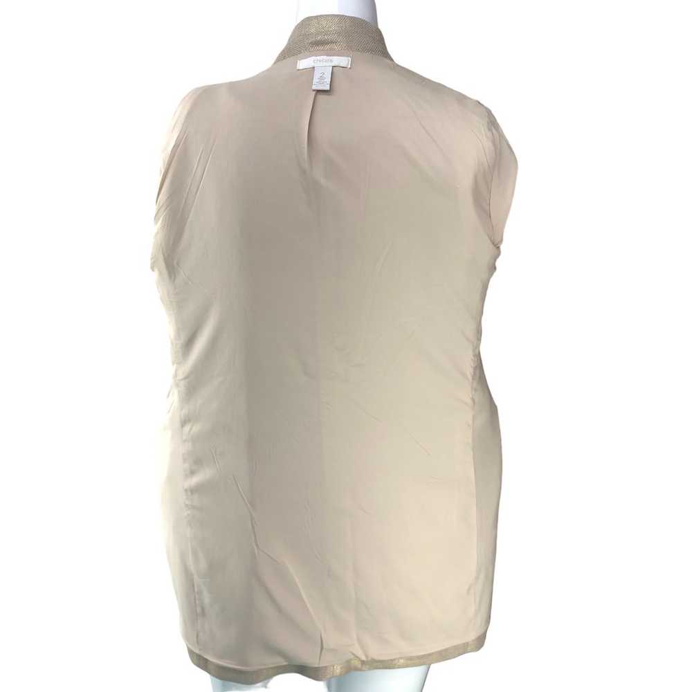 Chicos Womens Size 2 US 12 Gold Blazer Jacket Ope… - image 8