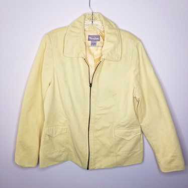 Vintage Tanjay Womens Yellow Full Zip Jacket Size 