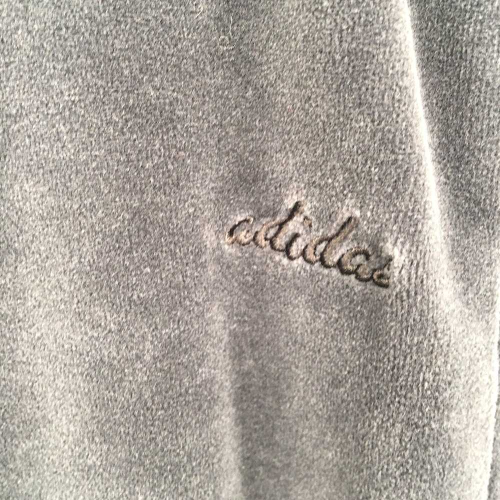 Adidas Adidas pull on drawstring waist velour pan… - image 3