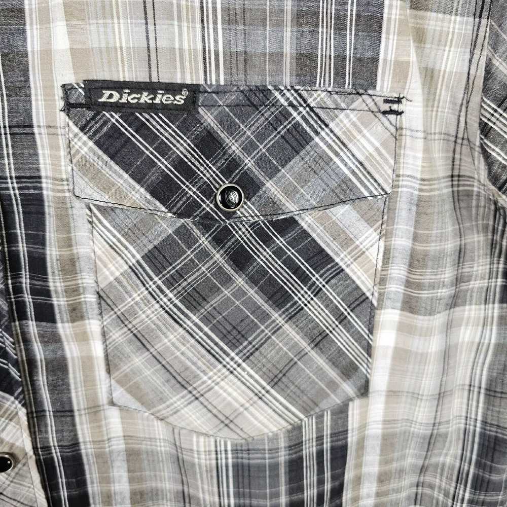 Dickies Dickies Snap Up Shirt Large Black Tan Pla… - image 3