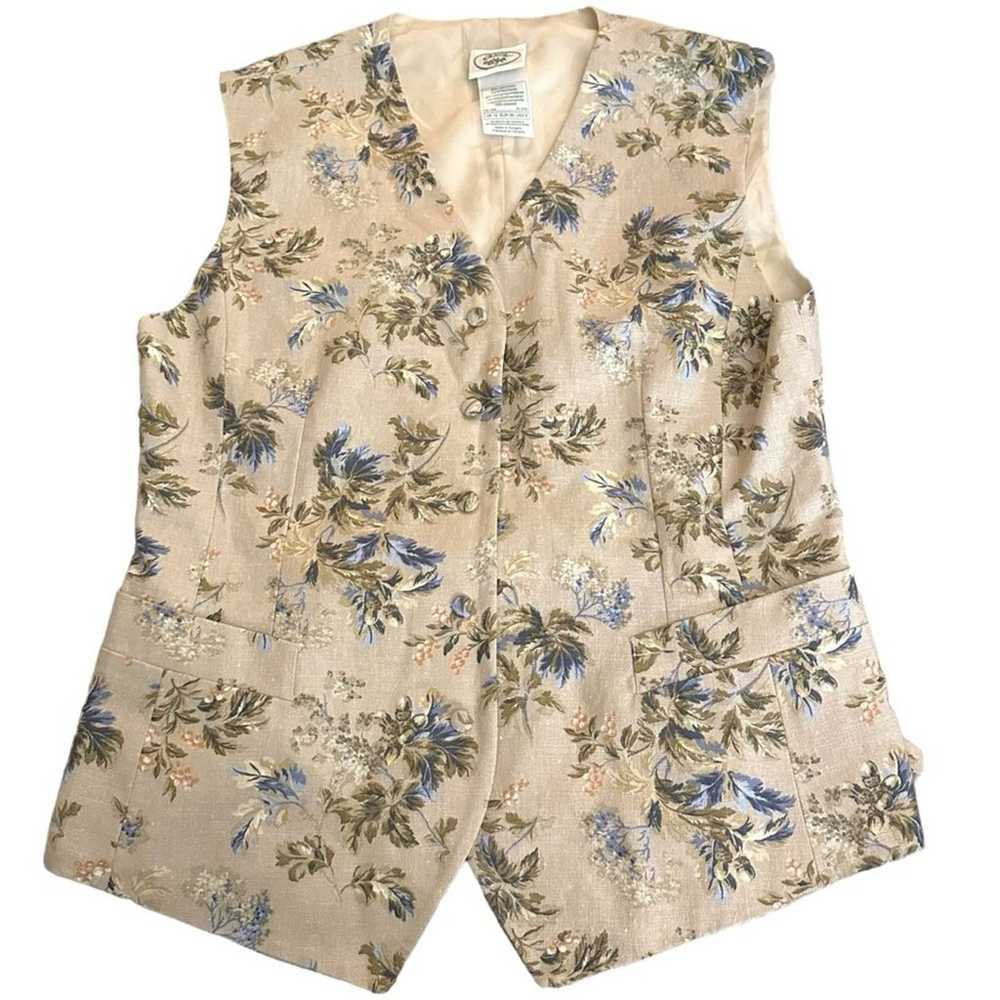 Vintage 80s 90s Laura Ashley Floral Vest Waist Co… - image 4