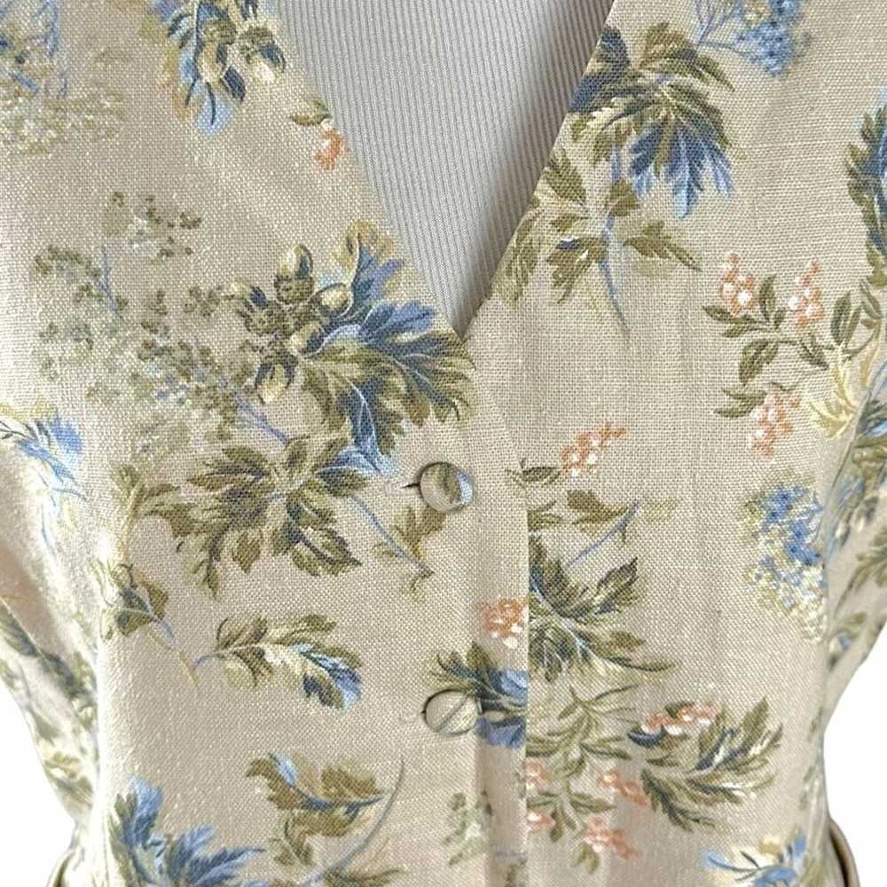 Vintage 80s 90s Laura Ashley Floral Vest Waist Co… - image 6