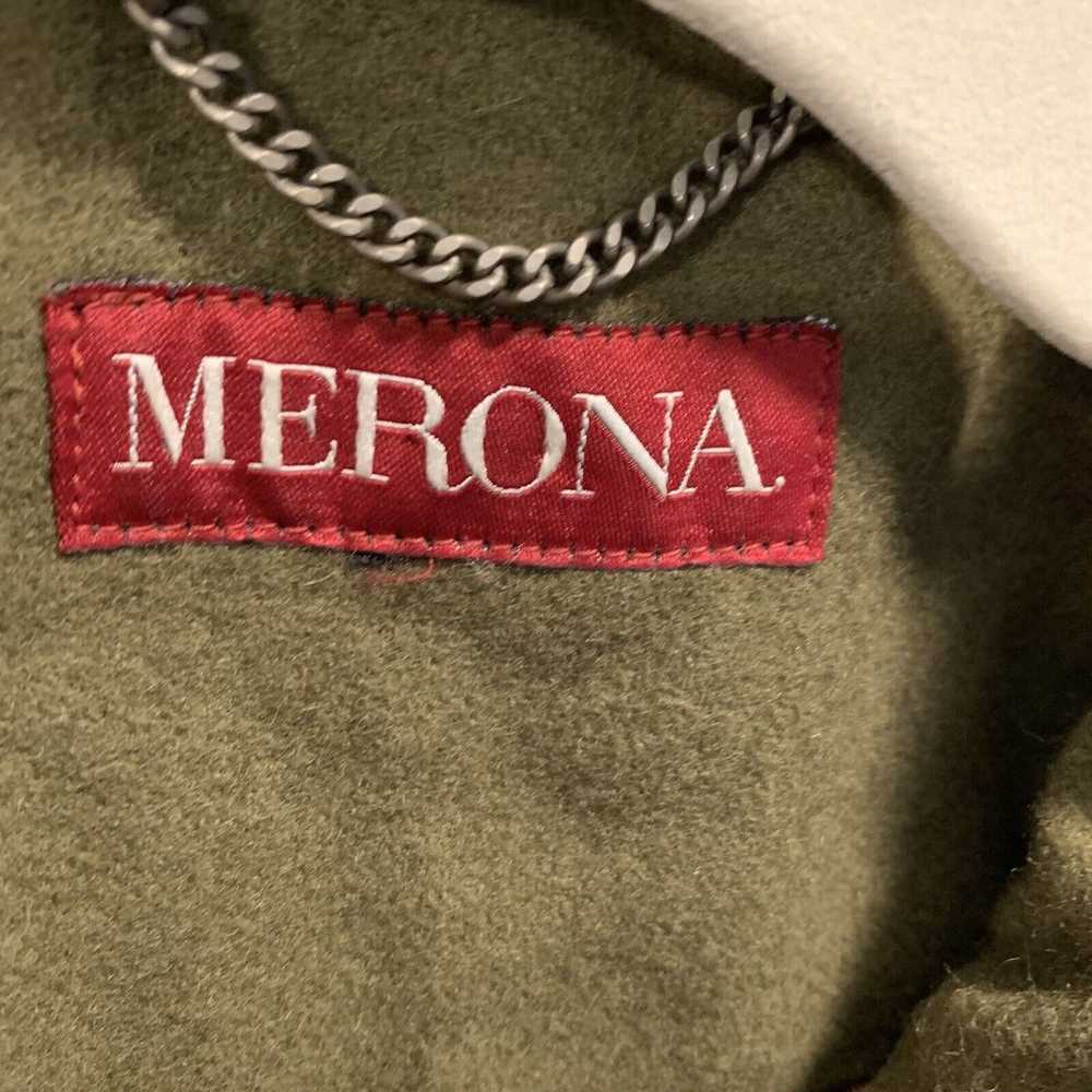 Merona Overcoat Adult Size XL Wool Blend Green Lo… - image 3