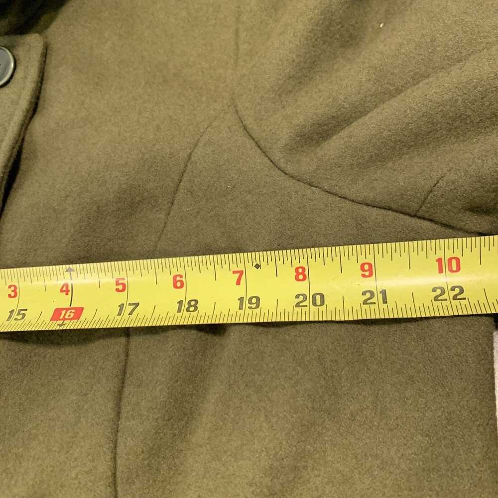 Merona Overcoat Adult Size XL Wool Blend Green Lo… - image 4