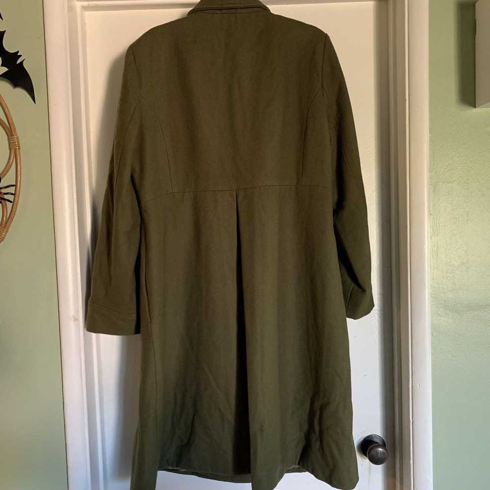 Merona Overcoat Adult Size XL Wool Blend Green Lo… - image 8
