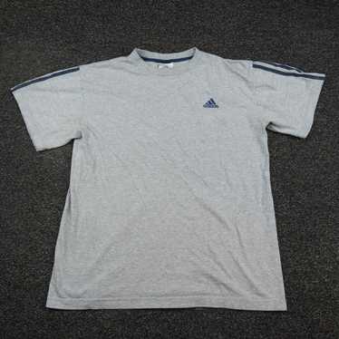Adidas Vtg Adidas Shirt Adult Medium Gray Short S… - image 1