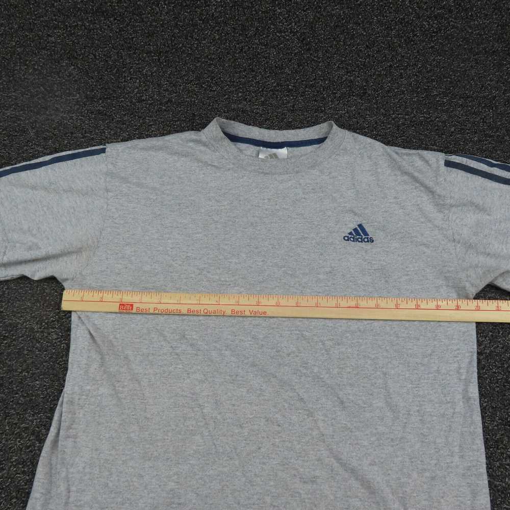 Adidas Vtg Adidas Shirt Adult Medium Gray Short S… - image 2