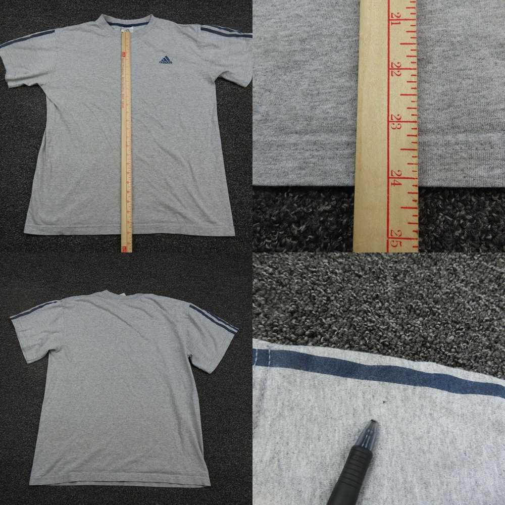 Adidas Vtg Adidas Shirt Adult Medium Gray Short S… - image 4