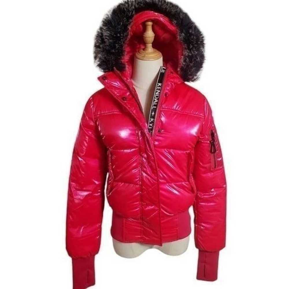 Kendall & Kylie Glossy Pink Puffer Jacket - image 2