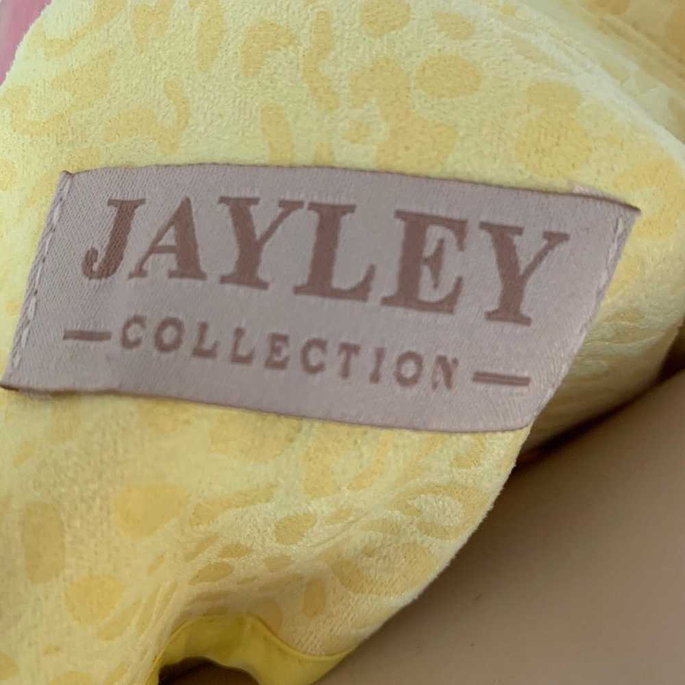 Jayley Faux Suede Leopard Animal Print Yellow Jac… - image 6