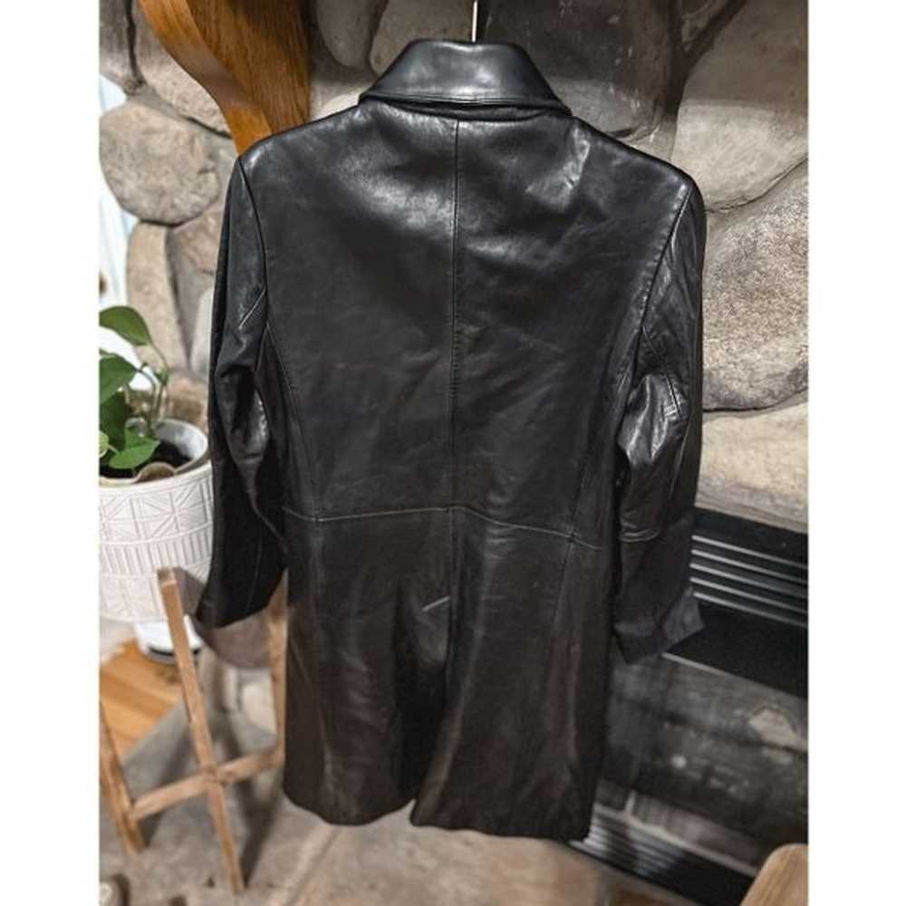 Ellen Tracy genuine leather trench jacket - image 2