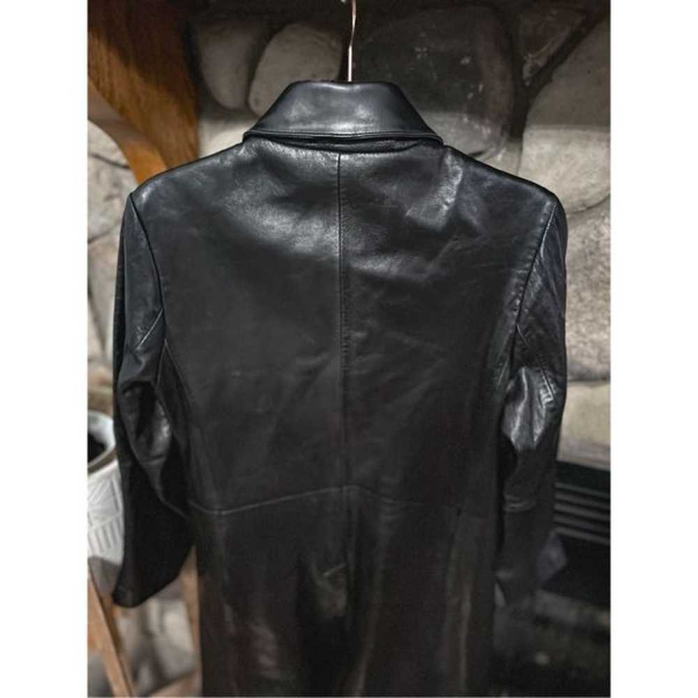 Ellen Tracy genuine leather trench jacket - image 3