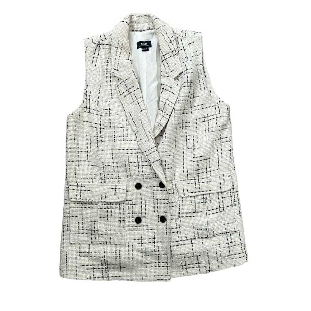 Anthropologie Maeve Tweed Vest | Off-White Cream/… - image 4