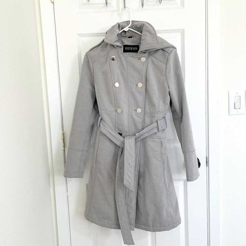 Women Guess Belted Coat in Gray Large - image 1