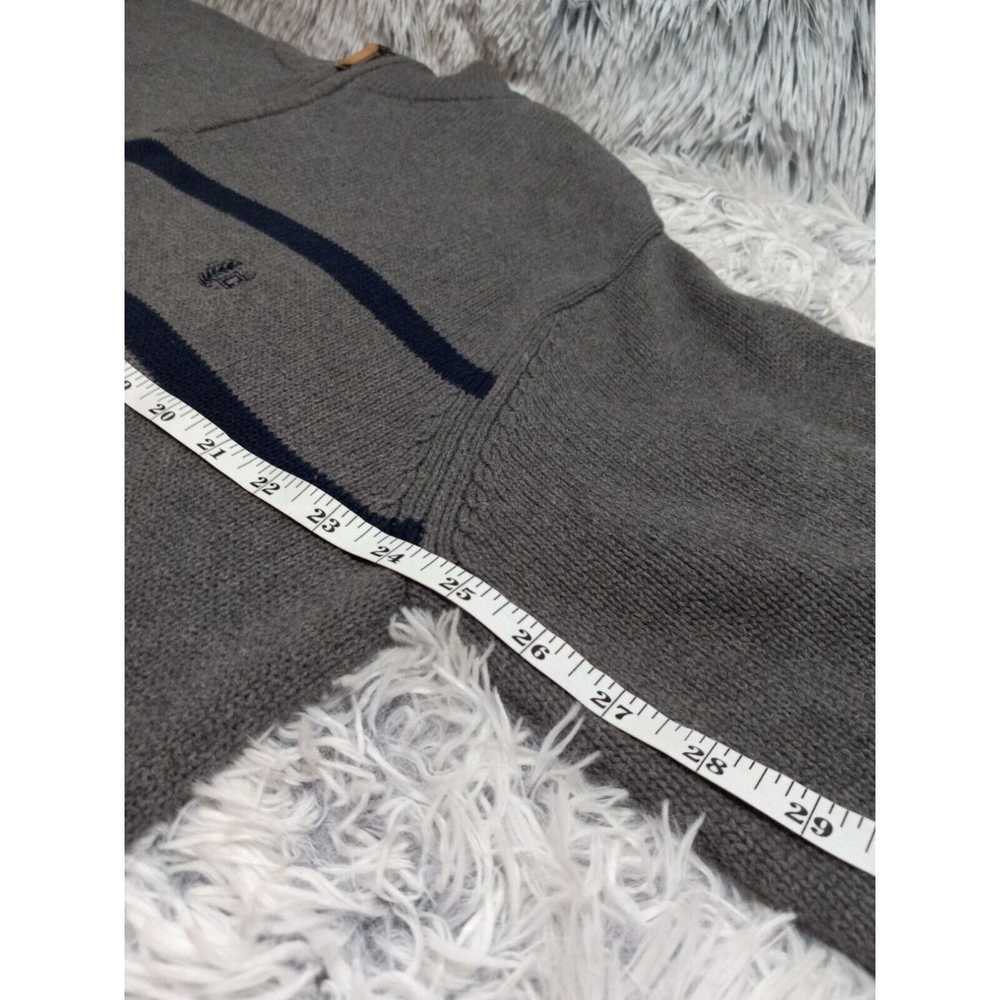 Chaps Chaps Sweater Mens XL Gray V Neck Quarter Z… - image 3