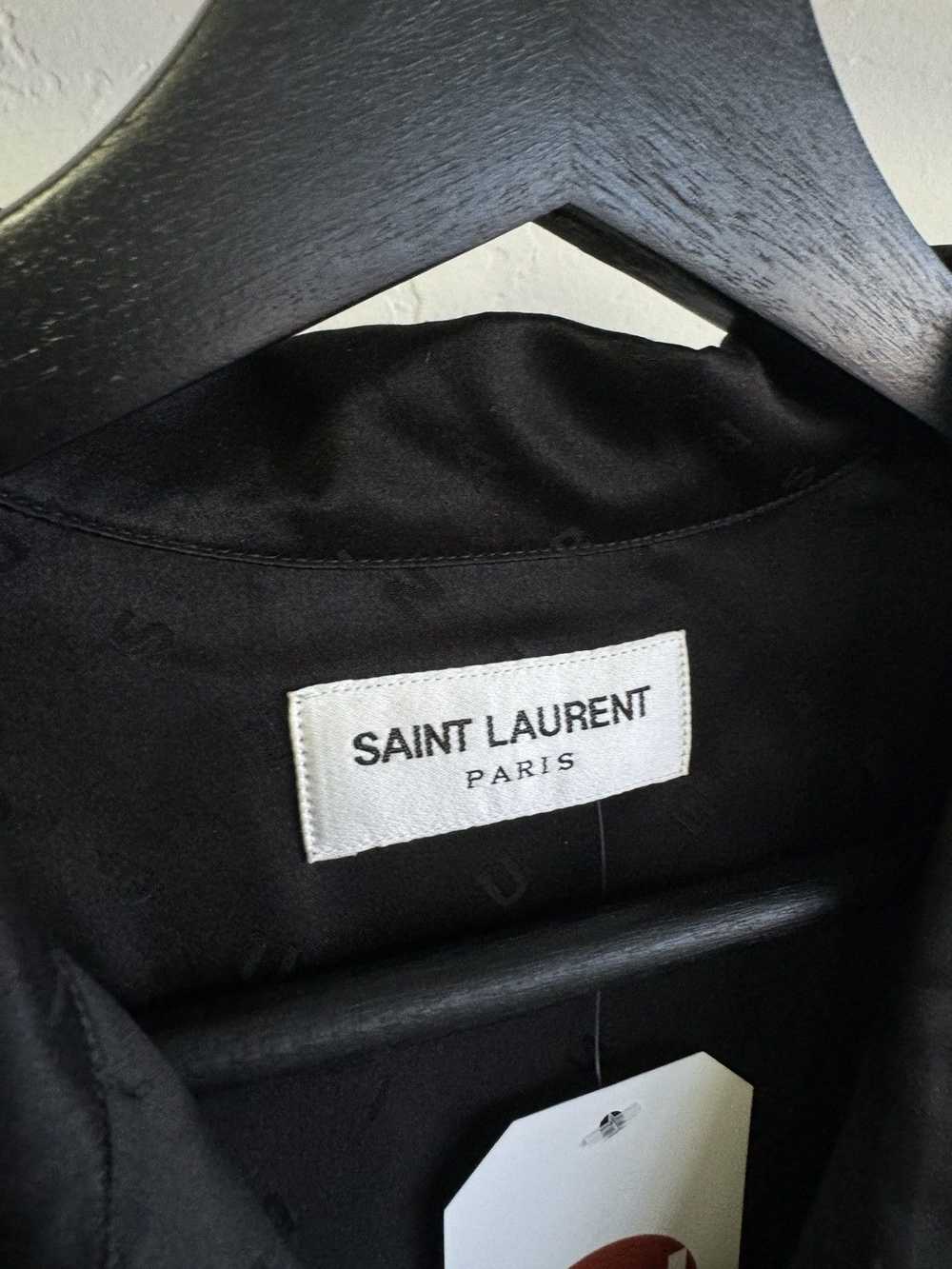 Saint Laurent Paris Saint Laurent Silk Logo Butto… - image 3
