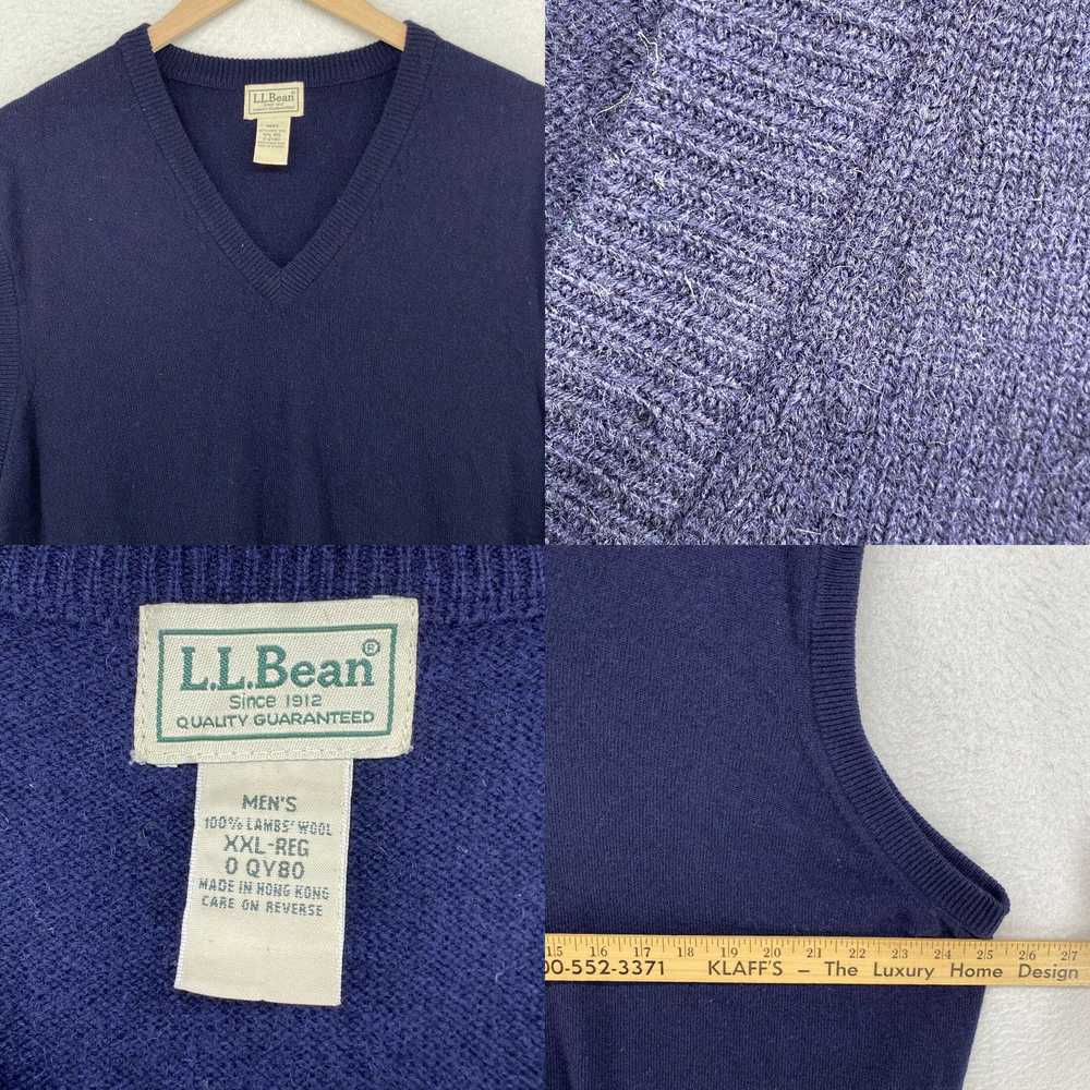 Vintage LL BEAN Vest Mens 2XL Lambswool Sweater V… - image 4