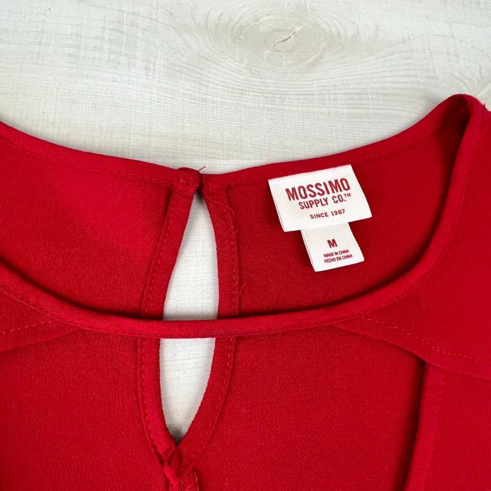 Mossimo Mossimo Womens Top Medium Red Flowy Loose… - image 3