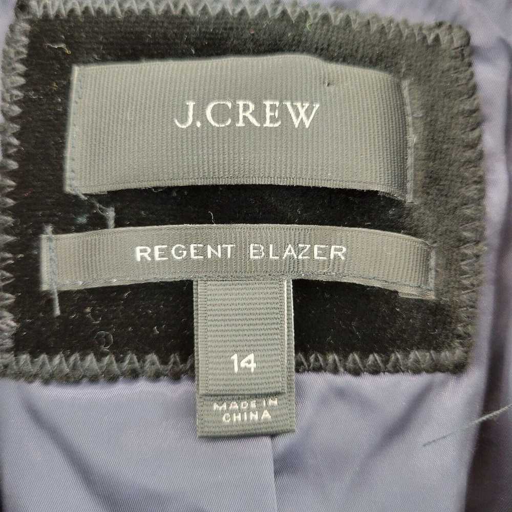J Crew Womens Regent Blazer Size 14 Black Velvet … - image 6