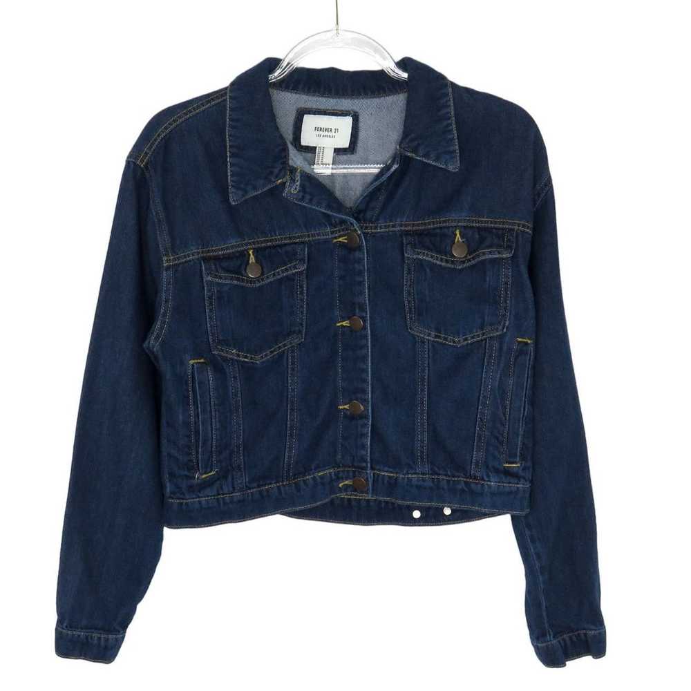 Forever 21 F21 Denim Jean Jacket Size Medium Clas… - image 1