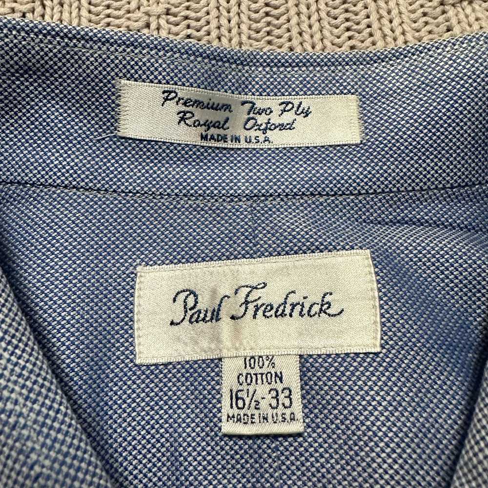 Paul Fredrick Paul Fredrick blue textured button … - image 5