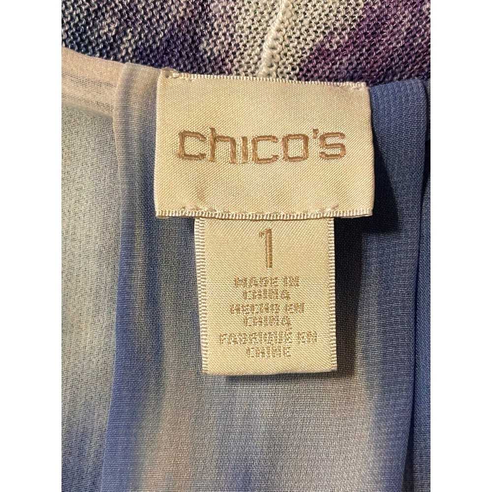 Chicos Chico’s Size 1 Linen Blend Lightweight Ope… - image 5