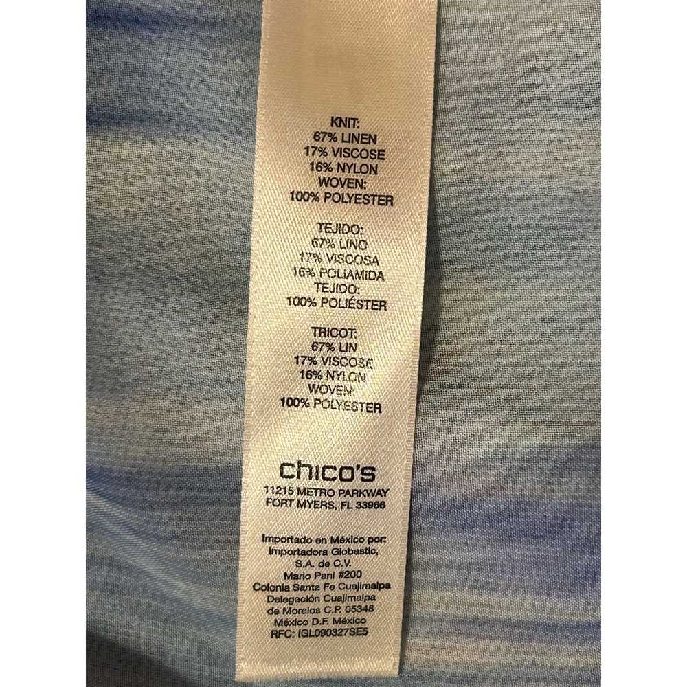 Chicos Chico’s Size 1 Linen Blend Lightweight Ope… - image 9