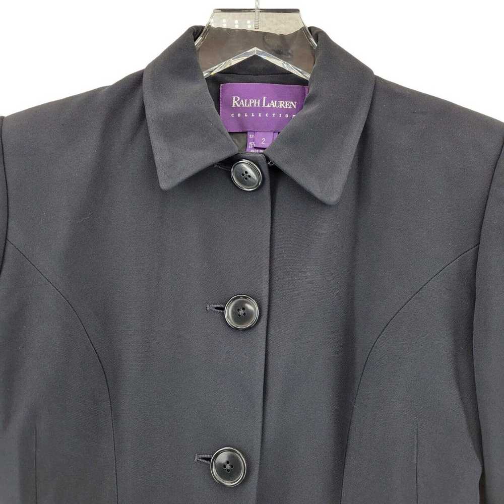 Ralph Lauren Collection Purple Label Black Fitted… - image 2