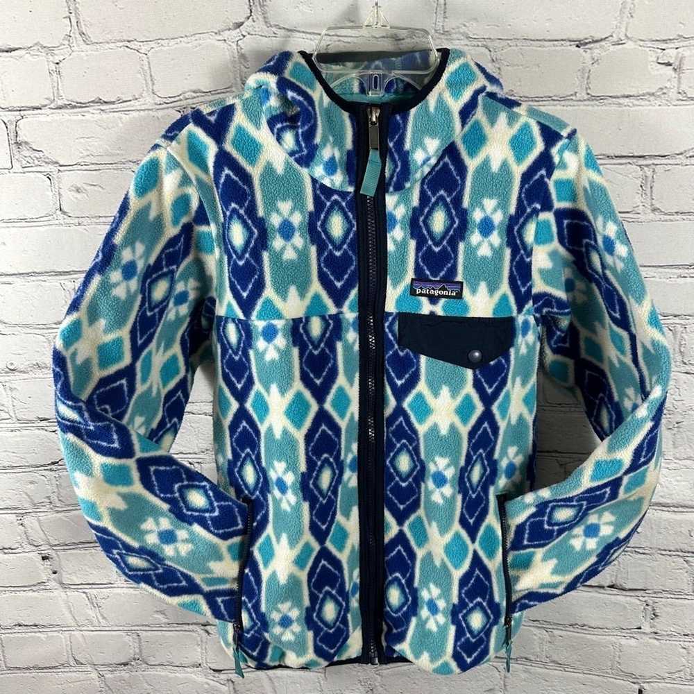 Patagonia Synchilla Patterned Snap-T Hooded Jacke… - image 1
