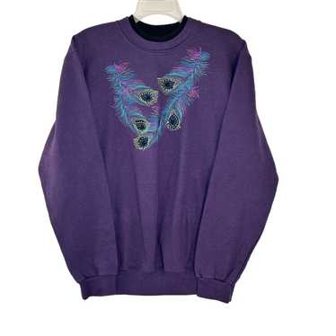 Vintage Vintage Crewneck Peacock Sweatshirt Sweat… - image 1