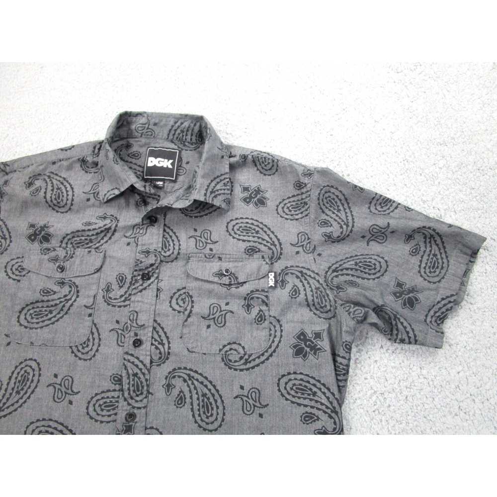 Dgk DGK Chambray Shirt Mens XL Gray Button-up Sho… - image 2