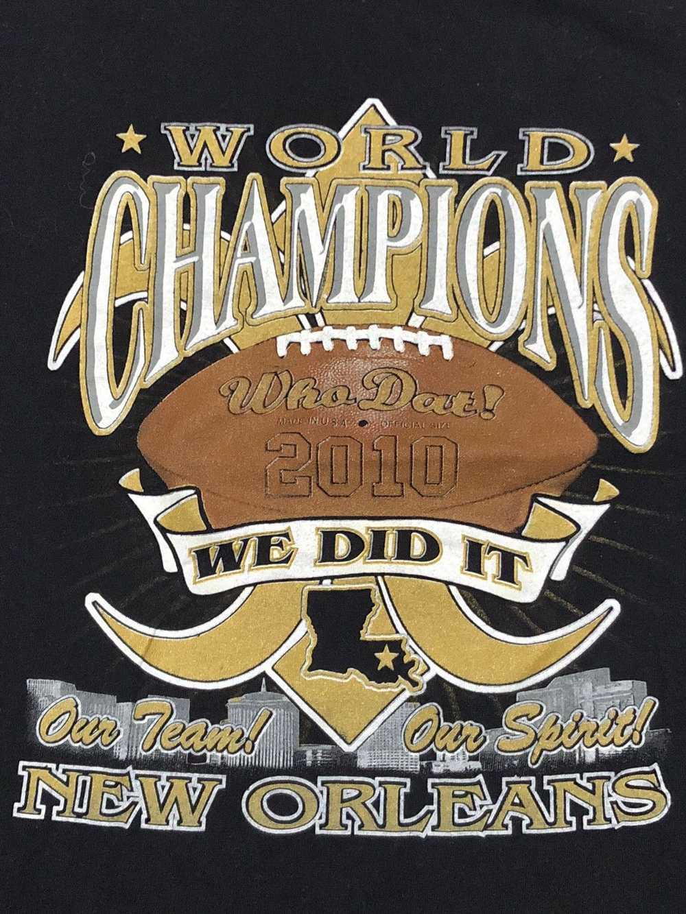 Vintage 2010 New Orleans Saints World Champs Tee - image 2