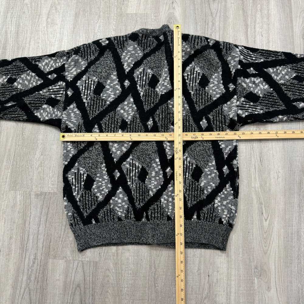 Vintage VINTAGE 90s Argyle Geometric Button Cardi… - image 6