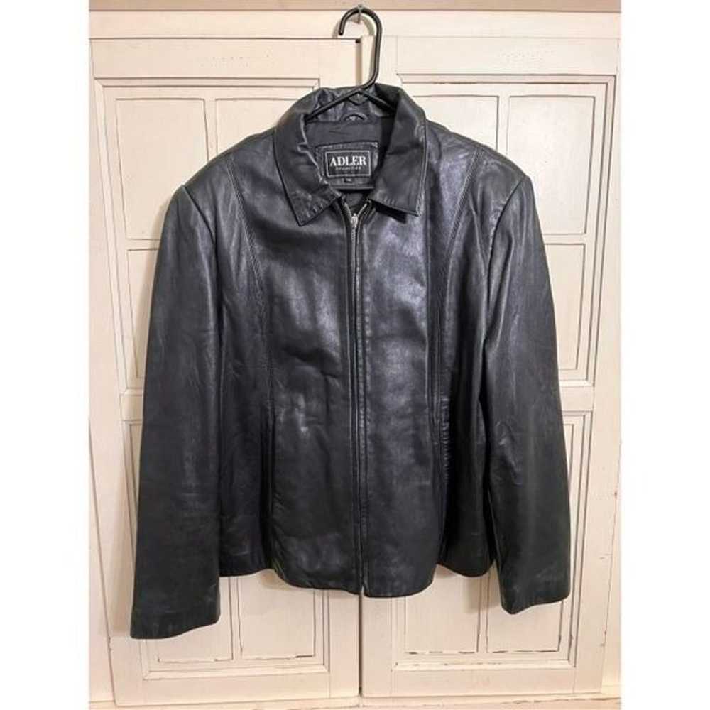Adler size 3X womens black leather jacket - image 1