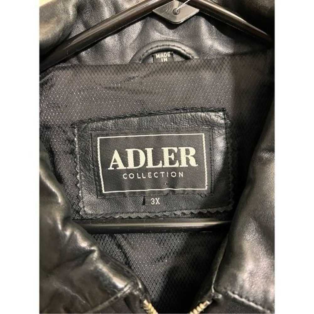 Adler size 3X womens black leather jacket - image 2