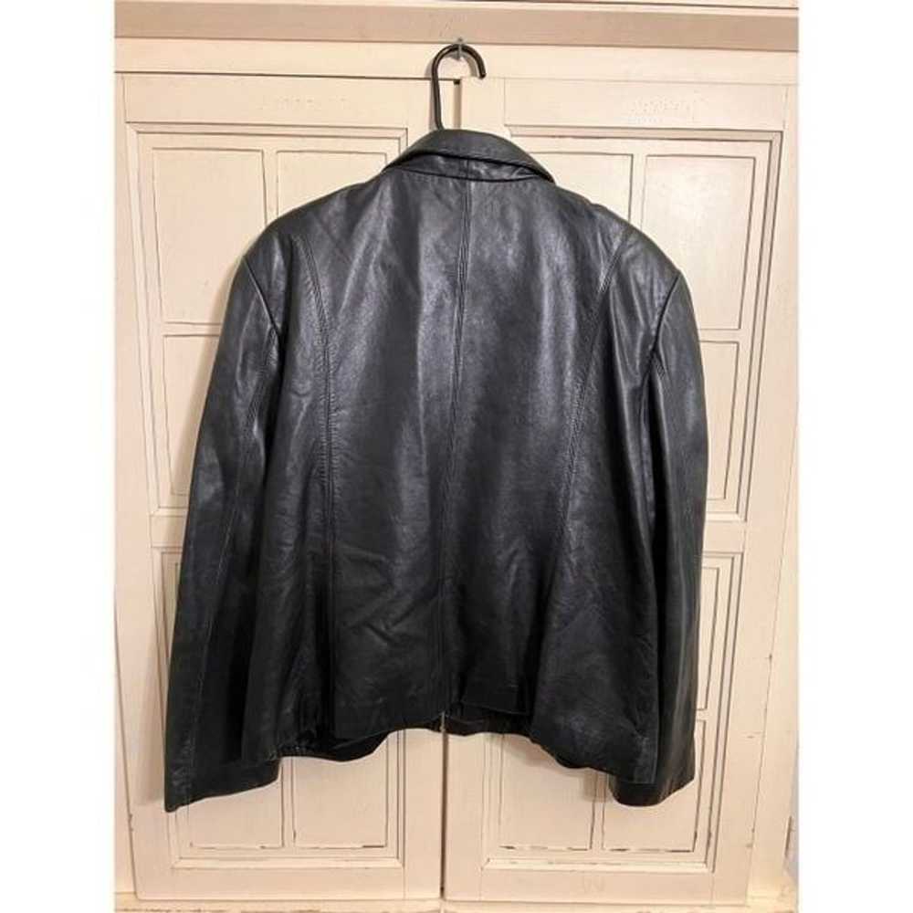 Adler size 3X womens black leather jacket - image 3