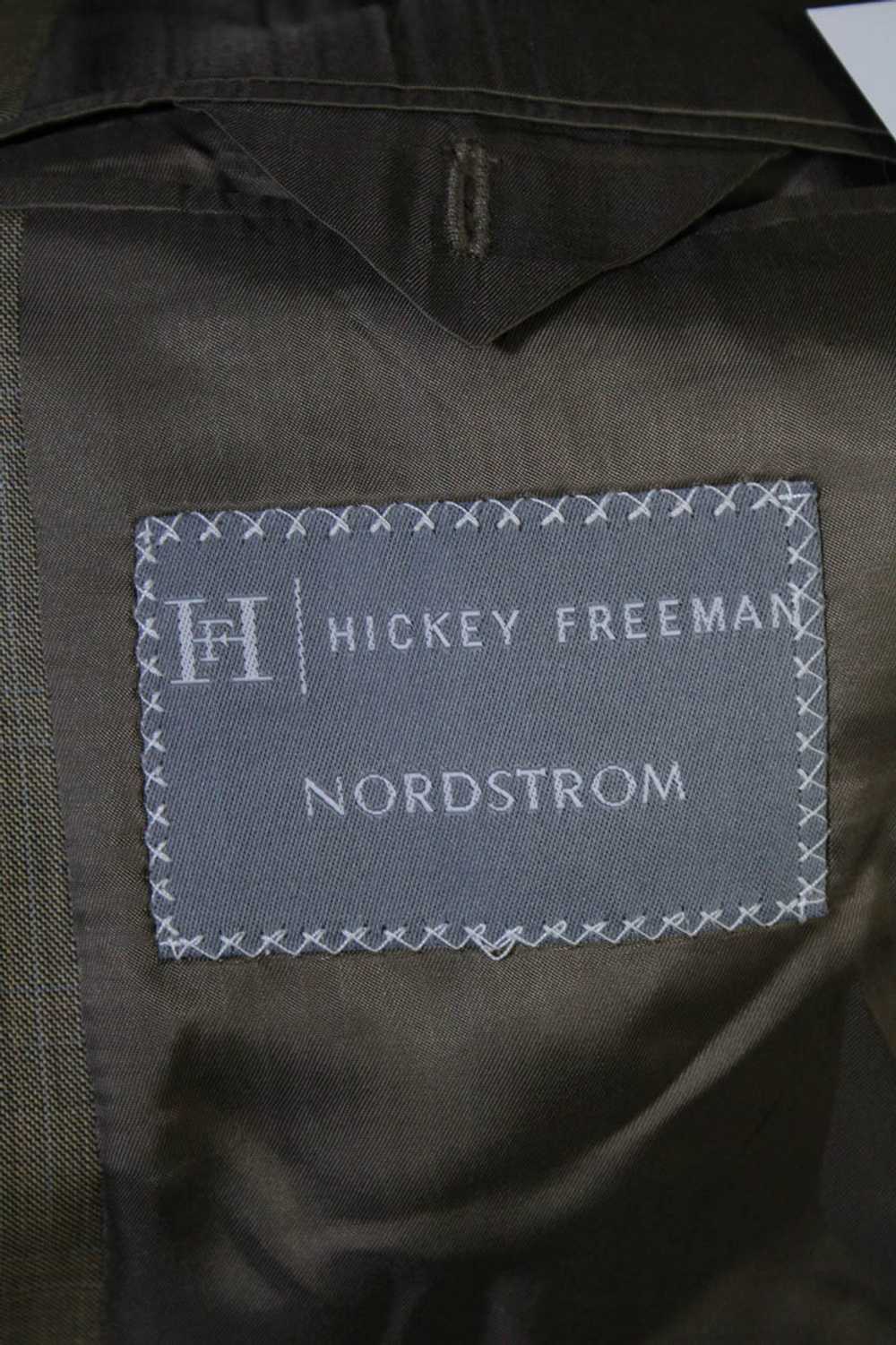 Hickey Freeman Mens Plaid Two Button Blazer  Brow… - image 8