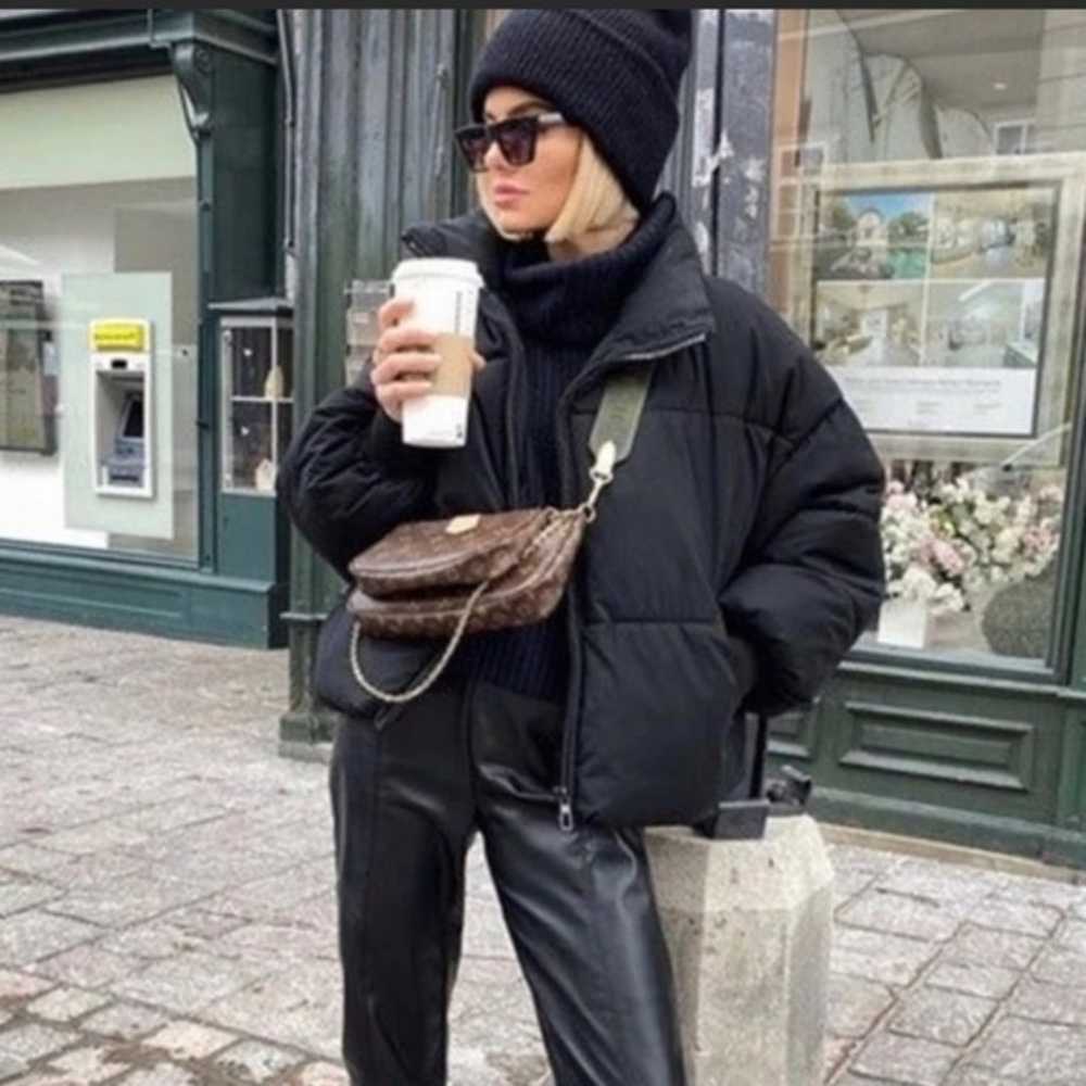 Zara oversized puffer black jacket Bloggers favor… - image 1