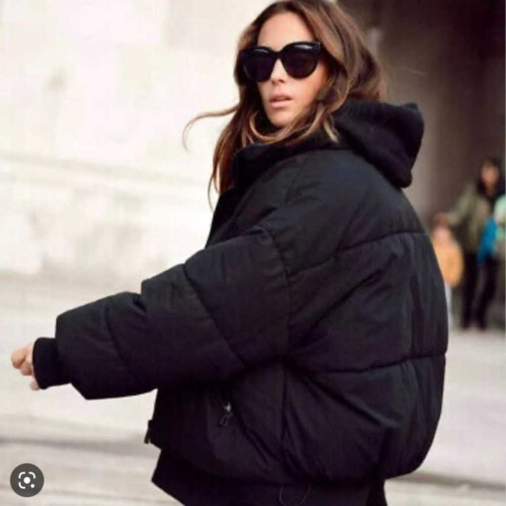 Zara oversized puffer black jacket Bloggers favor… - image 5